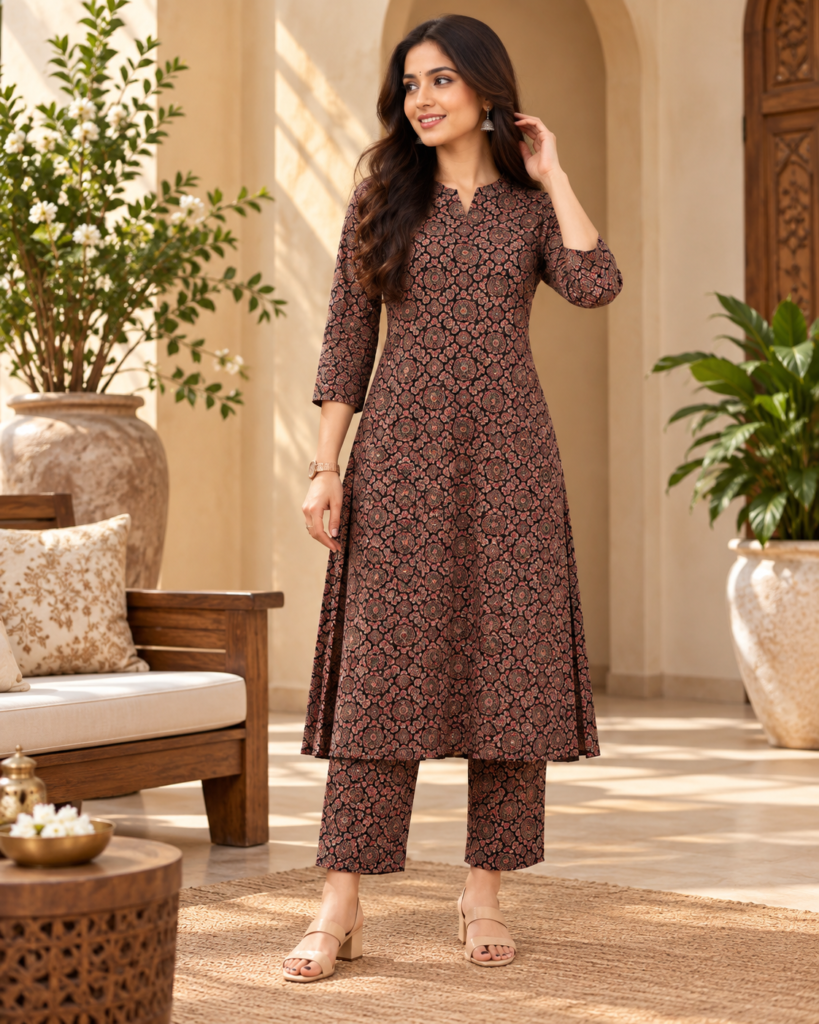 Printed Kurta & Pant Co-ord Set