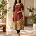 Floral Printed A-Line Kurti