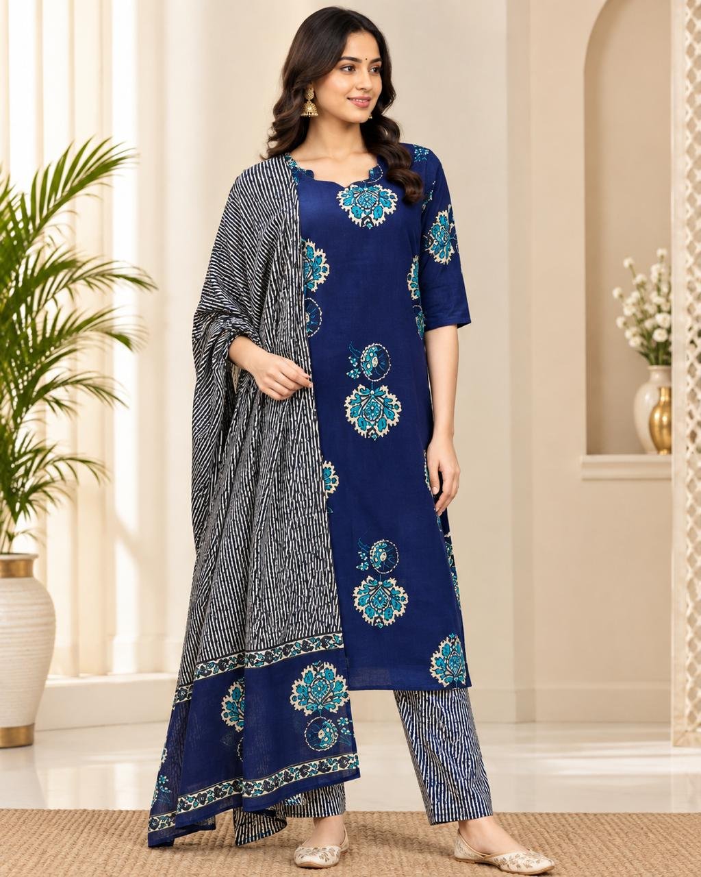 3 piece cotton suite