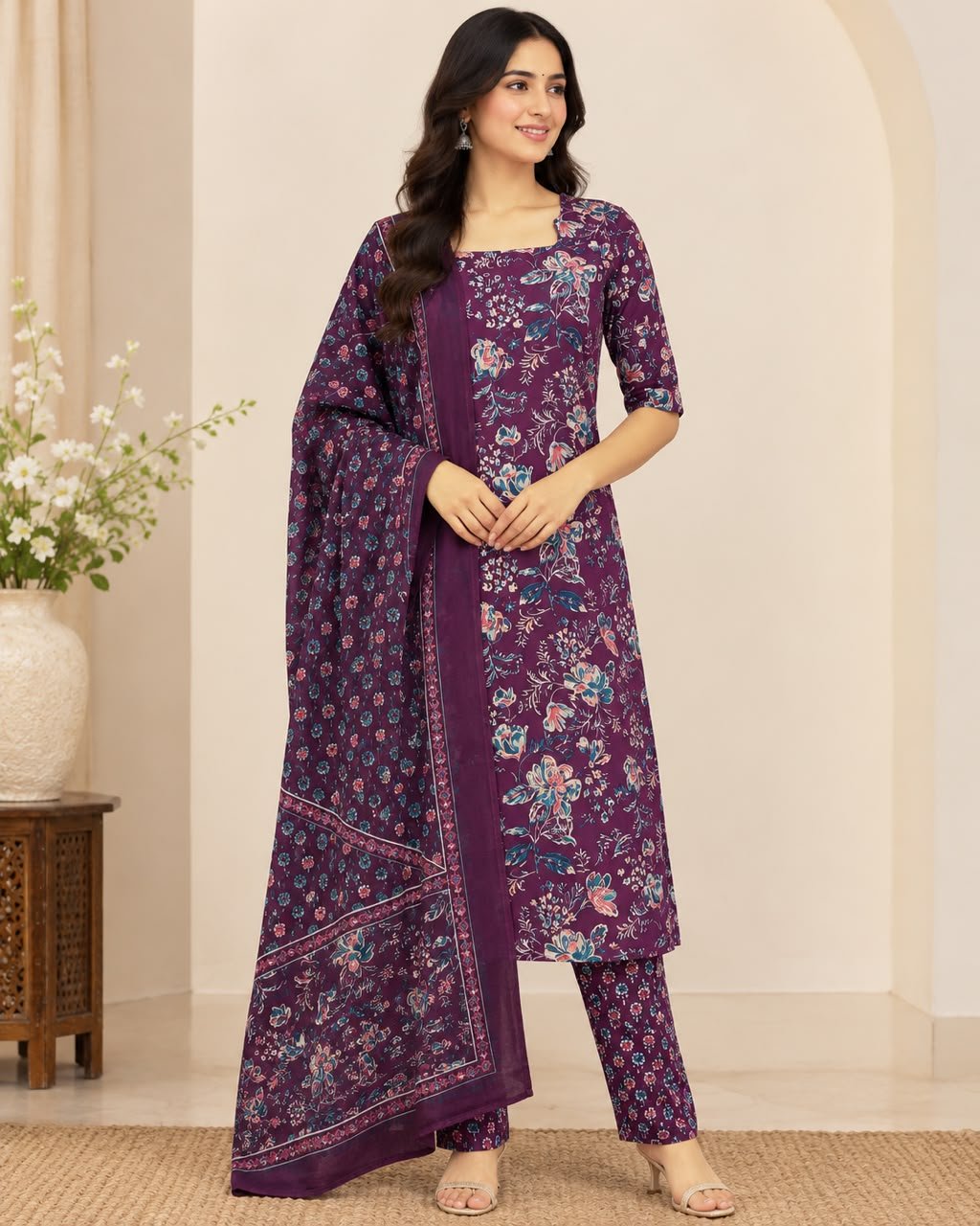 3 piece cotton suite