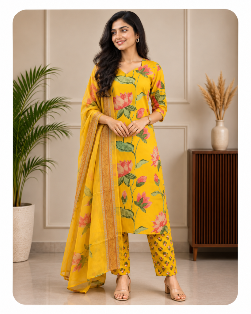 3 piece cotton suite
