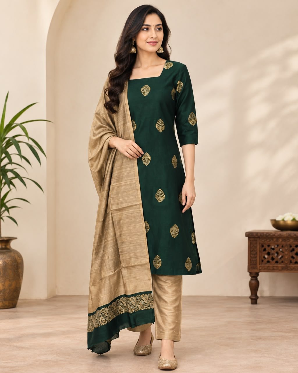 Ethnic wear- Raw silk