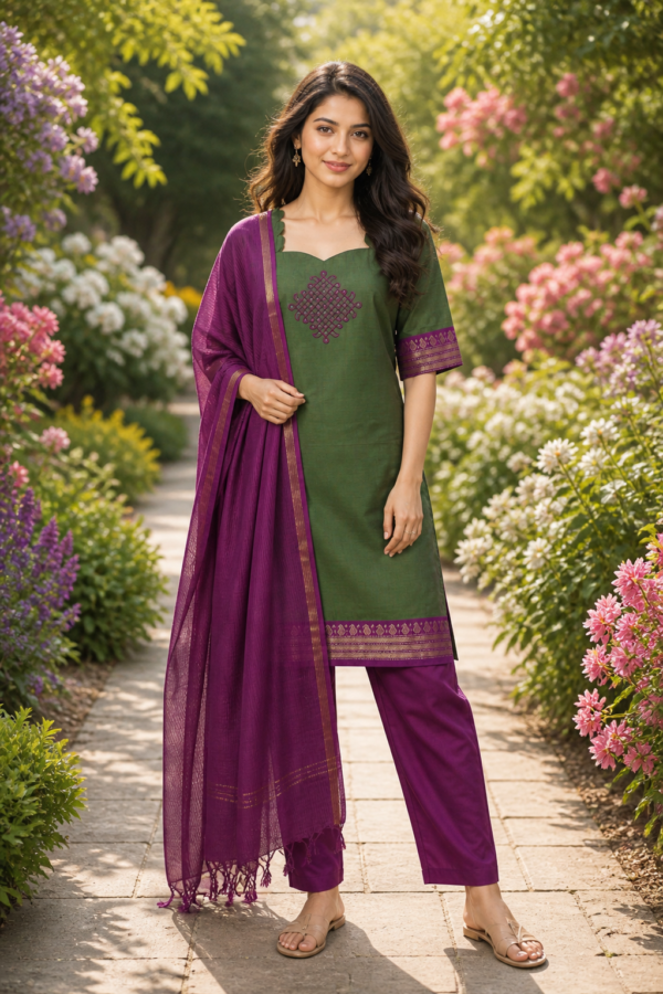 Mangalgiri cotton suite